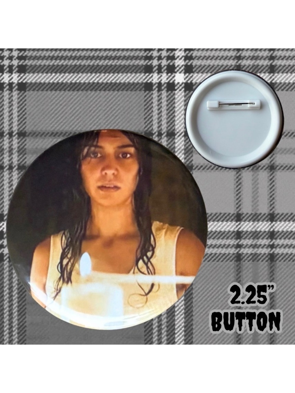 Lottie Yellowjackets 2.25” Handmade Button Pin